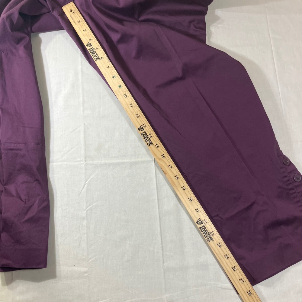 Style & Co Woman Plus Size 20W Plum Purple Stretch Cotton Cropped Pants WPL 8046 - Picture 6 of 10